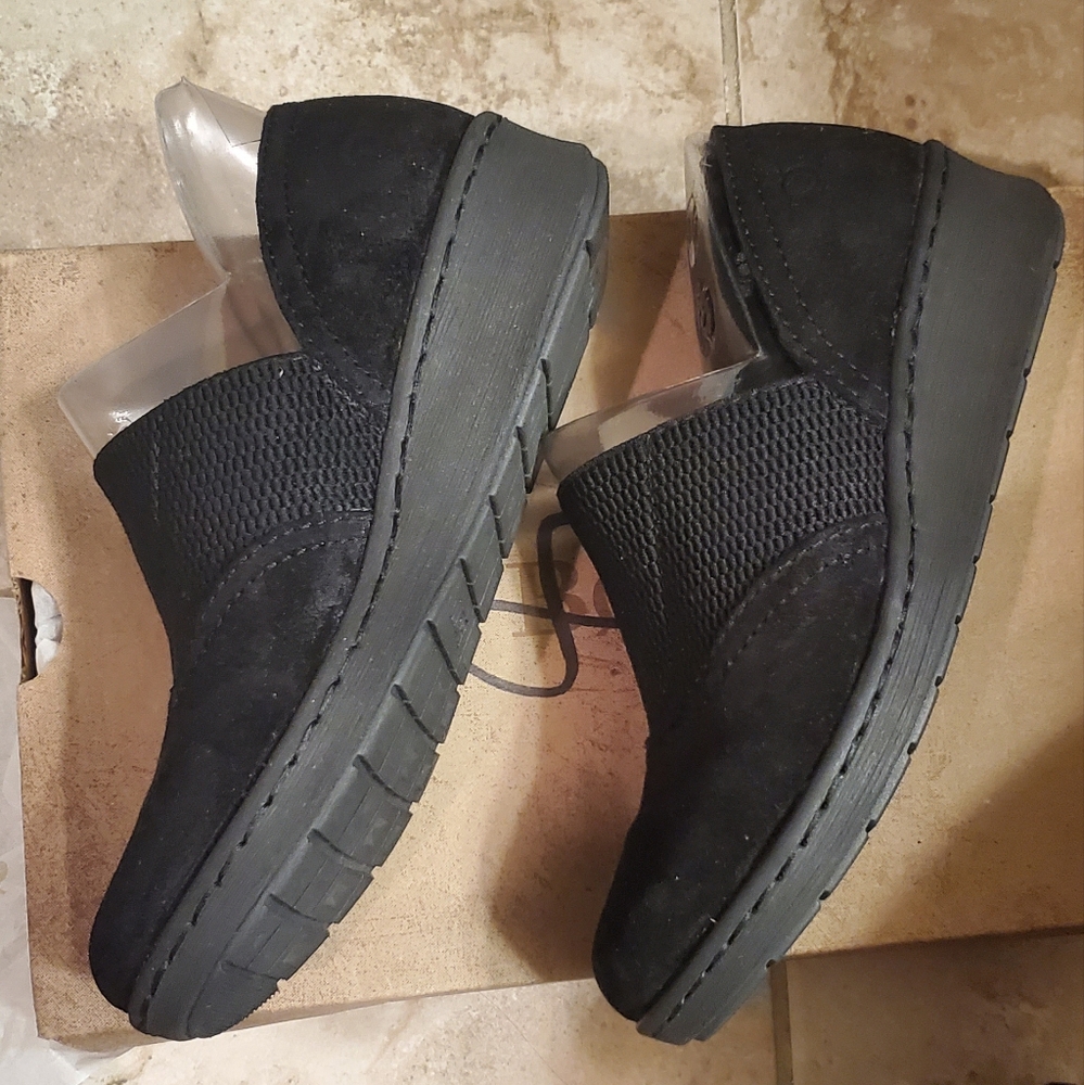 Born Tinetto black distressed wedge bootie